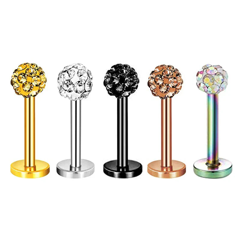 5pcs Tragus Stud Earring Set | Heart CZ Cartilage Piercing Jewelry