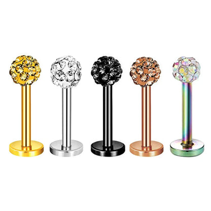 5pcs Tragus Stud Earring Set | Heart CZ Cartilage Piercing Jewelry