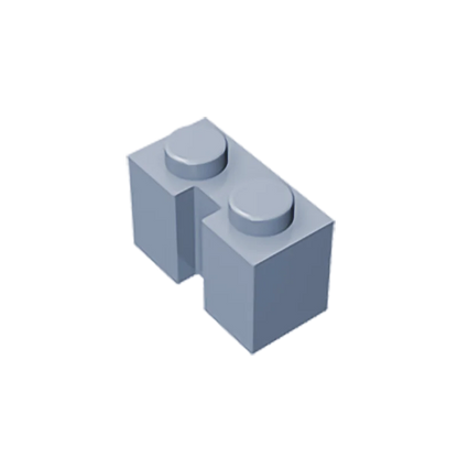 Gobricks GDS-798 Brick 1x2 with Groove | Compatible Building Block for DIY Sets