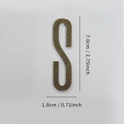 Bronze Self Adhesive House Number Metal English Alphabet Letters for Apartment Room Door Plate Table Mailbox Number Stickers 7cm