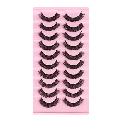 10Pairs 3D Mink Lashes Russian Strip Lash | Dramatic False Eyelashes for a Bold Look