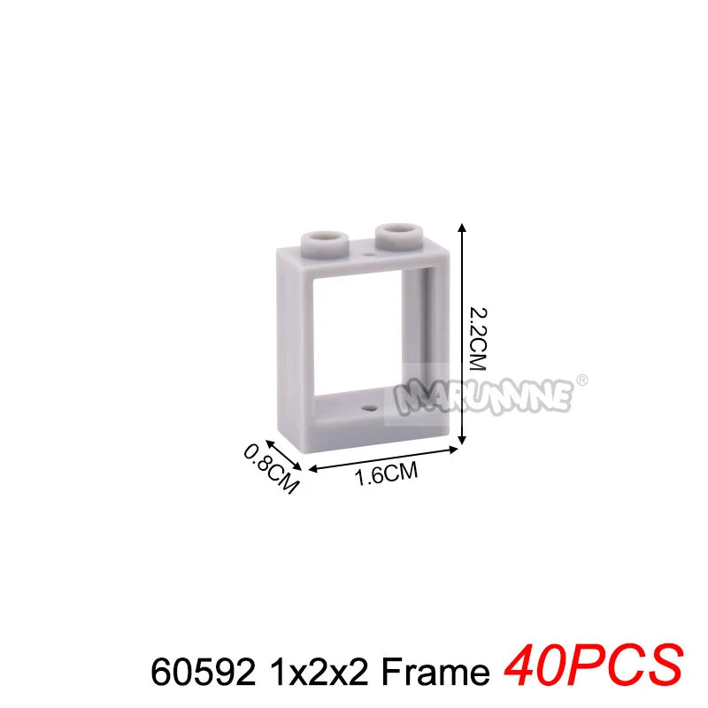 Marumine Window and Door Building Blocks | Compatible City House Parts Set