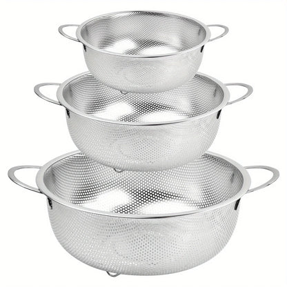 Stainless steel drain basket, vegetable washing basket, perforated basket, rice washing basket, sieve and filter water