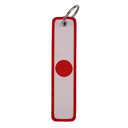 National Flags Embroidered Key Fob | Fashion Keychain Gift for Men and Women
