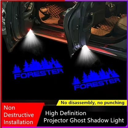 LED Welcome Light Car Door Light Decorative Accessories For Subaru Forester 2013 2014 2015 2016 2017 2018-2021 2022 2023 2024