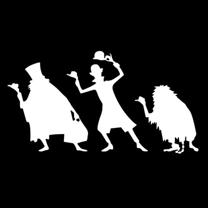 Cartoon Hitchhiking Ghosts Vinyl Sticker | Car Window Decoration