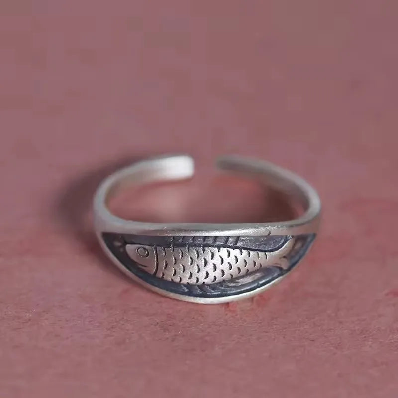 VENTFILLE 925 Sterling Silver Flower Ring | Hollow Out Retro Jewelry for Women
