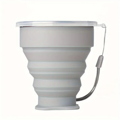 Silicone Collapsible Travel Water Cup | Portable Camping Mug with Lid