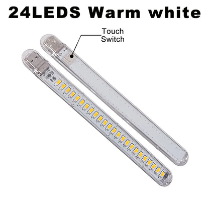 Portable USB LED Book Light | Touch Switch Reading Lamp