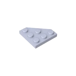 Gobricks GDS-556 Wedge Plate 3 x 3 Cut Corner | Compatible Building Block for DIY