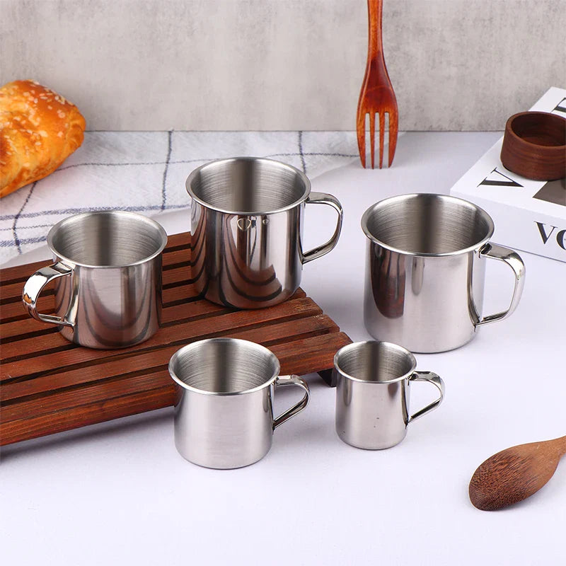 Stainless Steel Coffee Mug with Handle | Portable Travel Camping Cup