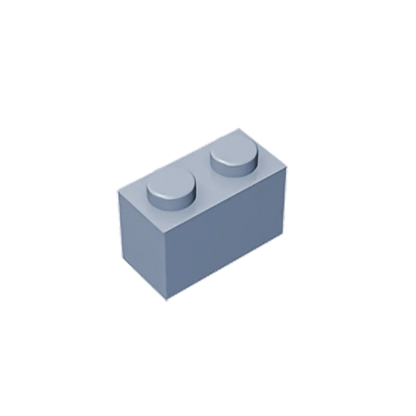 Educational Assemblage Gobricks Brick 1 x 2 without Bottom Tube | Compatible with Lego 3004 3065 35743