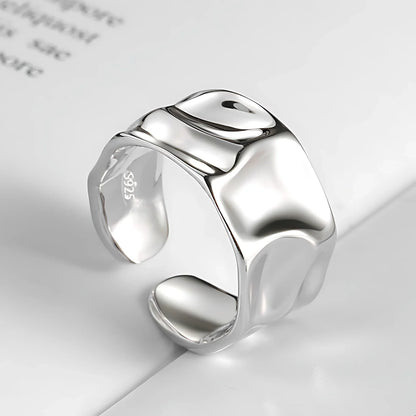VENTFILLE 925 Sterling Silver Geometric Multilayer Round Bead Ring | Fashion Punk Temperament Jewelry