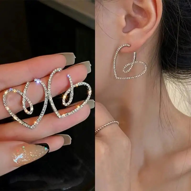 Korean Fashion Seven Star Zircon Earrings | Luxury Crystal Stars Stud Earrings