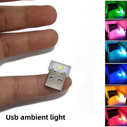 Car USB LED Atmosphere Light | Music Sync Sound Control Car Interior Decoration