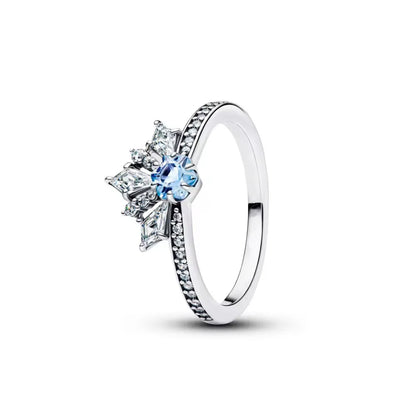 925 Sterling Silver Heart-Shaped Butterfly Flower Ring | Exquisite Charm Jewelry for Her