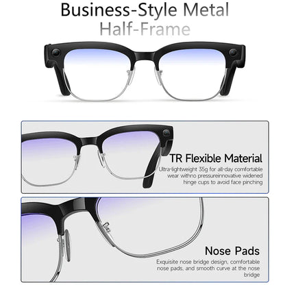 New 4K Glasses AI Smart Glasses With 8MP Camera Video Recording Translation Smart Sunglasses Bluetooth Call Music Play Men Women