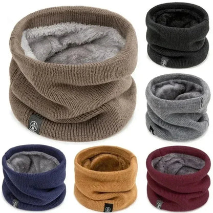 Knitted Neck Gaiter – Thick Fleece-Lined Winter Neck Warmer & Face Cover for Women & Men, Cold-Proof Sports Scarf for Running, Skating, Hiking