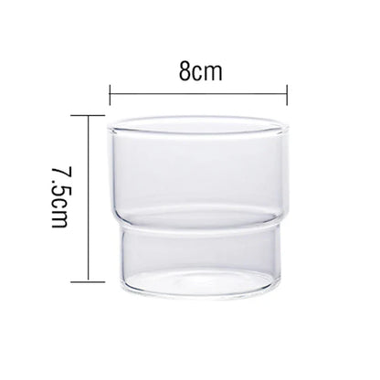 1PCS Creative Style Glass Coffee Smoothie Cup Heat-Resistant Drink Cup Transparent Glassware Whisky Beer Fruit Bubble Water