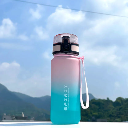 Large Capacity Motivational Sports Water Bottle | Leak Proof Reusable Cup for Gym Outdoor Travel