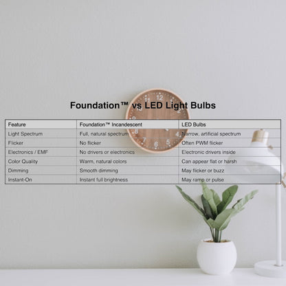 Foundation™ 40-Watt Incandescent Dimmable Light Bulb - 2700K Soft White, E12 Candelabra Base, Globe - 6-Pack