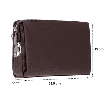 Lupus Leather Clutch Bag – Genuine Leather Wrist Clutch for Men & Women for Everyday Elegance | Minimal & Handcrafted