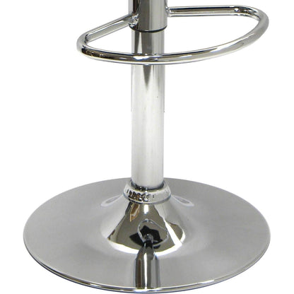 Modern Air-Lift Adjustable Bar Stools with Black PVC Seat