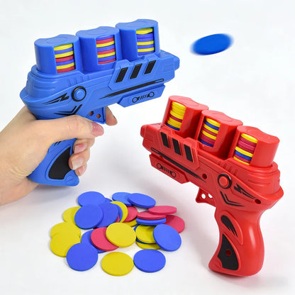 Kids Foam Disc Launcher Gun | Safe Outdoor Flying Saucer Toy