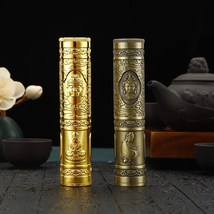 Retro Dragon Metal Cigarette Case Holds 5 Cigarettes Relief Craft Buddha Smoking Box Waterproof Tobacco Accessories for Men