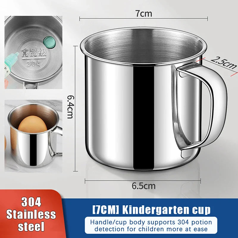 Stainless Steel Coffee Mug | Portable Camping Cup with Handle for Travel and Home