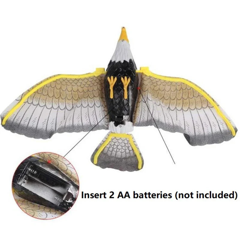 Luminous Hanging Eagle Bird Repellent with Music | Eco-Friendly Flying Bird Scarer for Garden Safety