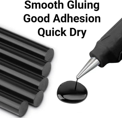 Black Hot Melt Glue Sticks - EVA Adhesive for DIY, Crafts, and General Repairs
