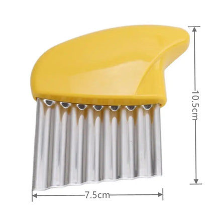 Stainless Steel Crinkle Wavy Potato & Vegetable Slicer French Fry Cutter
