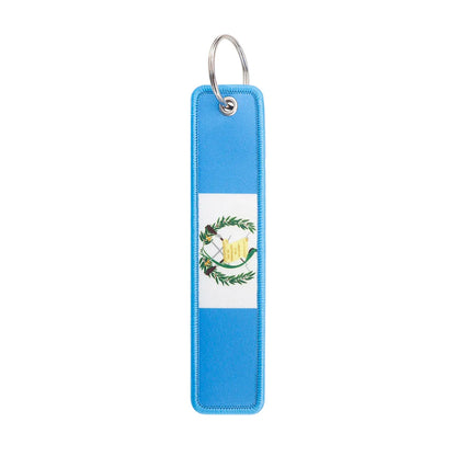 National Flags Embroidered Key Fob | Fashion Keychain Gift for Men and Women