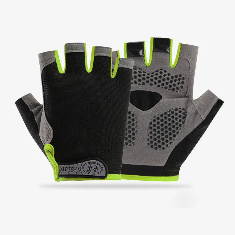 Fingerless Gym Gloves for Men & Women - Anti-Slip Breathable Workout & Cycling Gloves