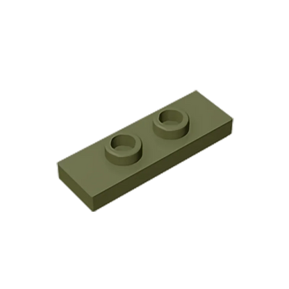 Gobricks GDS-1504 Plate, Modified 1 x 3 with 2 Studs (Double Jumper) | Compatible Building Block Piece