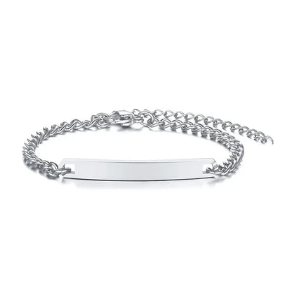 Kids Adjustable ID Bracelet | Custom Name Anti-Lost Stainless Steel Jewelry for Children