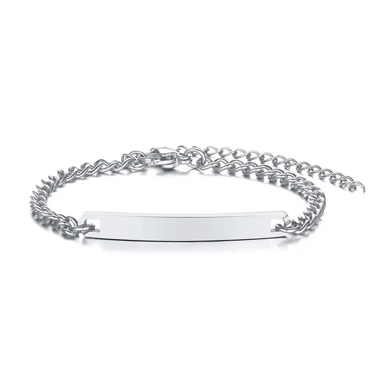 Adjustable Kids ID Bracelet | Custom Name Stainless Steel Anti-Lost Jewelry