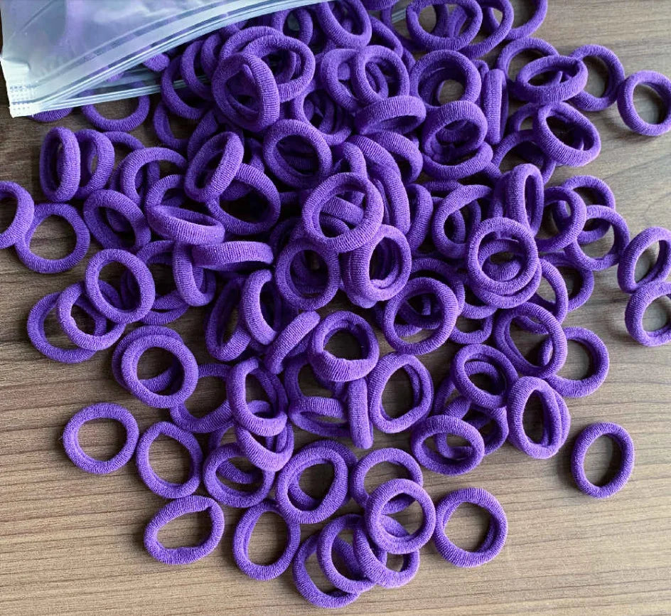 50/100-Pack Colorful Nylon Hair Bands for Kids - Elastic Scrunchie Hair Ties & Ponytail Holders for Girls