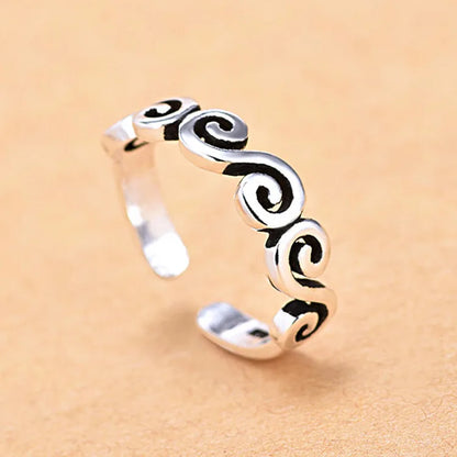 925 Sterling Silver Zircon Adjustable Ring | Women's Cocktail Jewelry