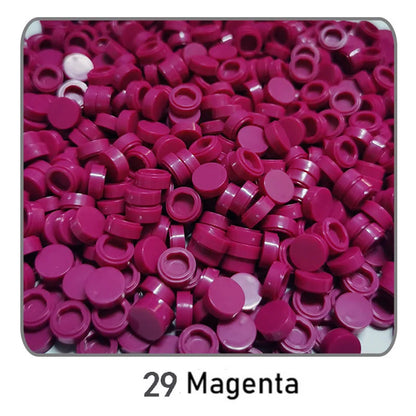 1000Pcs Tile 1x1 Round Building Blocks | 52 Color DIY Educational Creative Toy Set