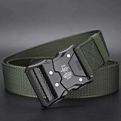 Tactical Waist Belt with Quick-Release Automatic Buckle — 1.5 in (3.7 cm) Durable Unisex Outdoor Belt
