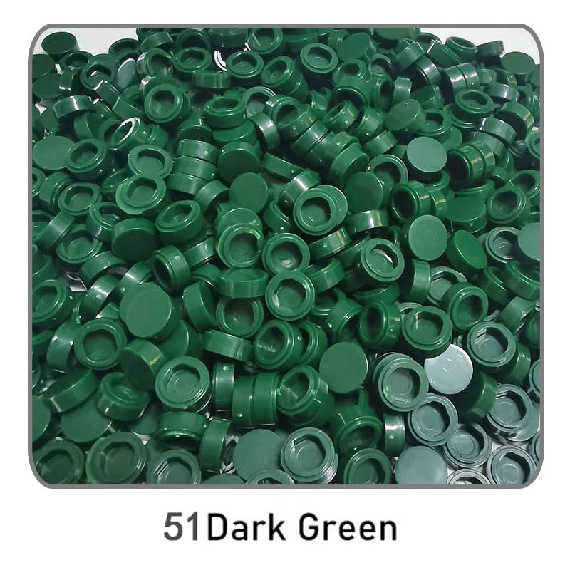1000Pcs Tile 1x1 Round Building Blocks | 52 Color DIY Educational Creative Toy Set