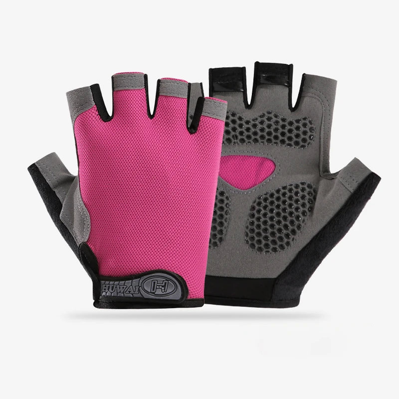 Fingerless Gym Gloves for Men & Women - Anti-Slip Breathable Workout & Cycling Gloves