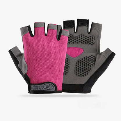 Fingerless Gym Gloves for Men & Women - Anti-Slip Breathable Workout & Cycling Gloves