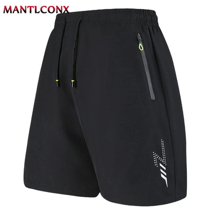 Men's Quick-Dry Gym & Running Shorts - Elastic Waist, Zipper Pockets, Breathable Workout Shorts (M-4XL)