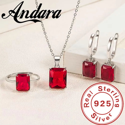 Andara 925 Sterling Silver Heart Jewelry Set | Romantic Birthday Valentine's Day Gift