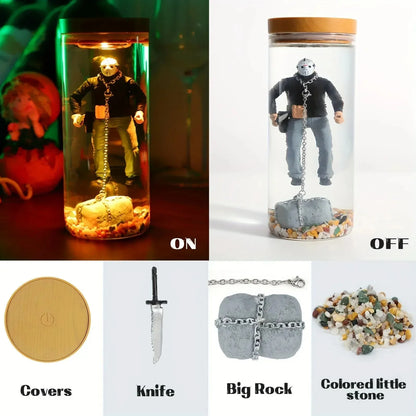 Jason Voorhees Friday 13th Water Lantern Collector Water Lantern Horror Decoration Gift Souvenir Halloween Night Lantern Decor