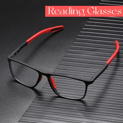 Anti-Blue Light Ultralight TR90 Reading Glasses for Men & Women Sport Presbyopia Optical Eyewear +0.0 to +4.0 Diopters