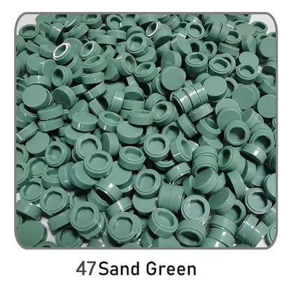 1000Pcs Tile 1x1 Round Building Blocks | 52 Color DIY Educational Creative Toy Set